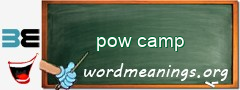 WordMeaning blackboard for pow camp